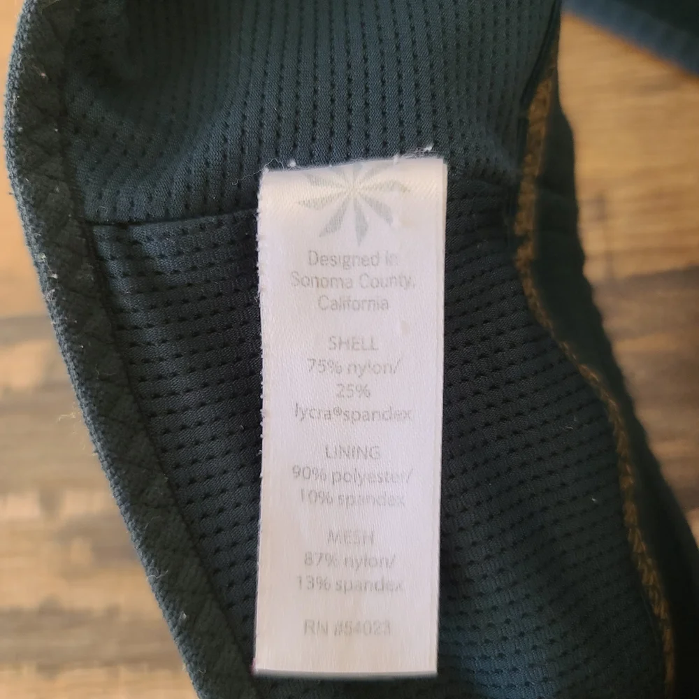 Athleta Transendence Powervita Teal Strappy Cross Back Sports Bra Small